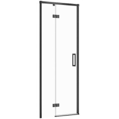 CERSANIT - Sprchové dveře LARGA ČERNÉ 80X195, levé, čiré sklo S932-127