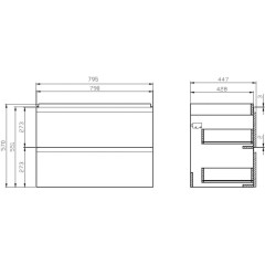 CERSANIT - SET B277 MODUO-IN 80 BÍLÉ DSM (Skříňka+umyvadlo) S801-316-DSM