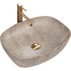 REA - Umyvadlo na desku Freja Beige 51x39,5 REA-U6647