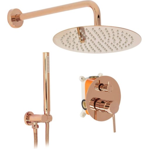 REA - Sprchový set pod omítku Lungo růžovězlatý + box REA-P4111
