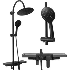 REA - Sprchový set s baterií 150mm Vigo černý REA-P7001