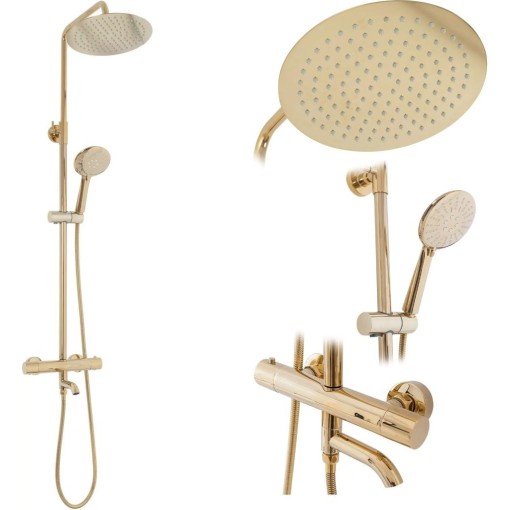 REA - Sprchový set s baterií 150mm Lungo zlatá REA-P4114