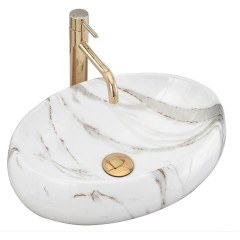 REA - Umyvadlo na desku Linda Lava 48,5x34 REA-U8695