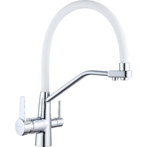 MEXEN - Duo kuchyňská baterie chrom/ bílá 671701-02