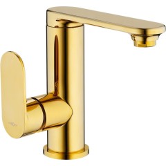 MEXEN - Umyvadlová baterie Milo, rukojeť z boku, zlato 71305-50