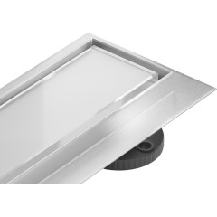 MEXEN - Flat 360 ° MGW podlahový žlab 60 cm otočný bílé sklo 1027060-40