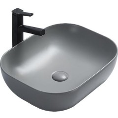 MEXEN - Rita umyvadlo na desku 45x32 cm světle šedá rohož 21084561