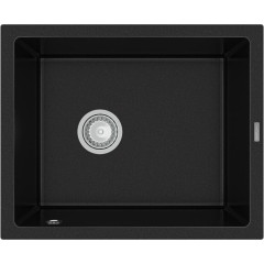 MEXEN - Pedro granitový dřez 1-miska 560x460 mm, černá 6508561000-77
