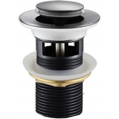 MEXEN - Zátka klik-klak s přepadem malá kulatá, černá 79925-70