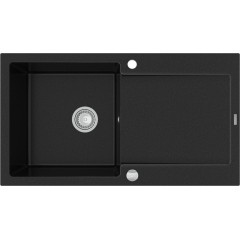 MEXEN - Leo granitový dřez 1 s odkapávačem 900x500 mm, černá 6501901010-77