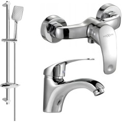MEXEN - Fabia DB62 Set umyvadlové a sprchová baterie s příslušenstvím, chrom 746504DB62-00