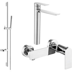 MEXEN - Zero SET umyvadlová + sprchová baterie s příslušenstvím DS70, chrom 71114DS70-00