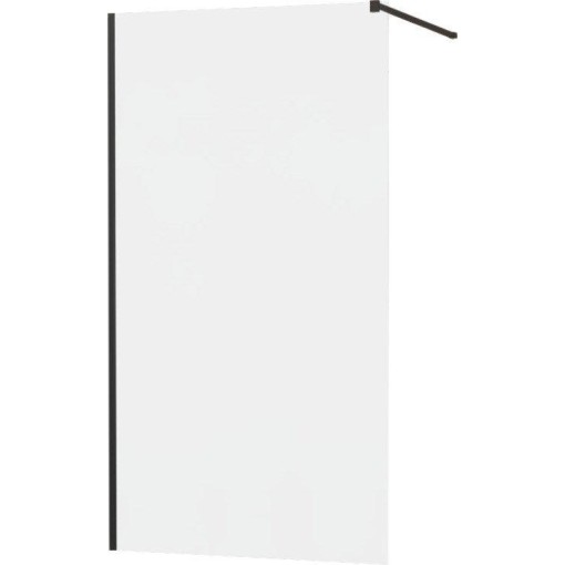 MEXEN - KIOTO Sprchová zástěna WALK-IN 100x200 cm 8 mm, černá, matné sklo 800-100-101-70-30