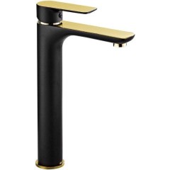 MEXEN - Alfa umyvadlová baterie vysoká, černá/zlatá 745710-75