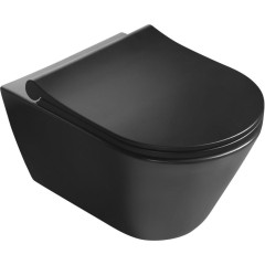 SAPHO - WC sedátko, SLIM, Soft Close, černá mat 100787-110