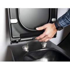 SAPHO - WC sedátko, SLIM, Soft Close, černá mat 100787-110