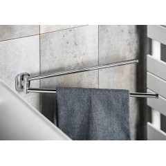 AQUALINE - RUMBA dvojitý držák ručníků otočný 450, chrom RB121