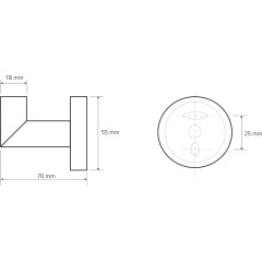SAPHO - X-ROUND háček, chrom XR208