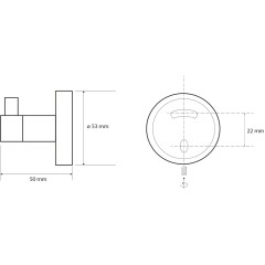 SAPHO - X-ROUND E háček, chrom XR205