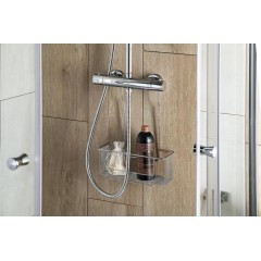 AQUALINE - CHROM LINE polička do sprchy závěsná, na baterii, chrom 37006