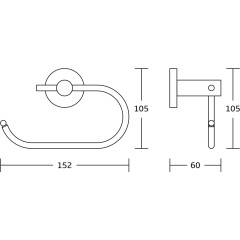 AQUALINE - SAMBA držák toaletního papíru, černá SB217