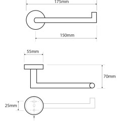 SAPHO - X-STEEL držák toaletního papíru, nerez mat XS700