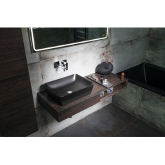 GSI - SAND/NUBES keramické umyvadlo na desku 50x38cm, černá mat 903726