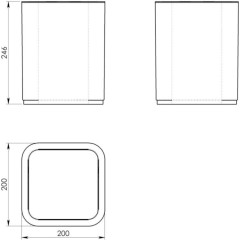Gedy - SEVENTY odpadkový koš výklopný, 8l, plast ABS, bílá 630922