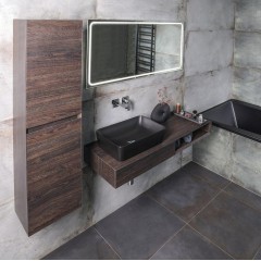 SAPHO - MORIAN vysoká skříňka 35x140x30cm, dub černý MR189