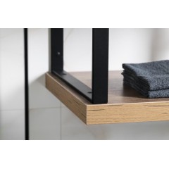 SAPHO - Podpěrná konzole 490x330x40, lakovaná ocel, černá mat, 1 ks 30370