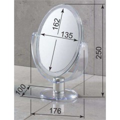 Gedy - Kosmetické zrcátko na postavení, 162x135, oboustranné, transparentní CO2018