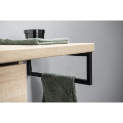 AQUALINE - Podpěrná konzole 440x150x20, lakovaná ocel, černá mat, 1 ks VG4415