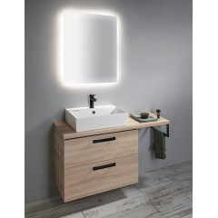 AQUALINE - Podpěrná konzole 440x150x20, lakovaná ocel, černá mat, 1 ks VG4415
