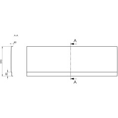 POLYSAN - PLAIN panel čelní 180x59cm, pravý 72804