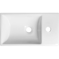 SAPHO - MINOS keramické umývátko, 45x26cm, baterie vpravo, bílá 4057