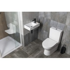 SAPHO - MINOS keramické umývátko, 45x26cm, baterie vpravo, bílá 4057