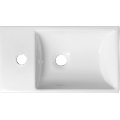 SAPHO - MINOS keramické umývátko, 45x26cm, baterie vlevo, bílá 4757