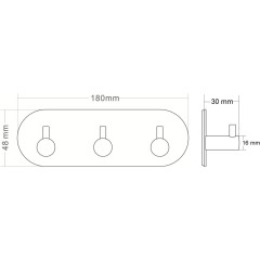 SAPHO - Samolepící trojháček, kulatý, nerez mat 32203