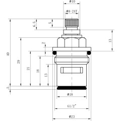 SAPHO - SMALL uzavírací keramický vršek NDSM24