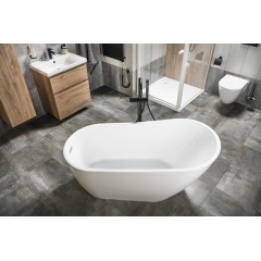 AQUALINE - TISA volně stojící vana, 150x75cm, bílá E1575