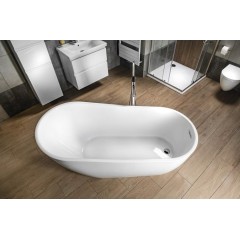 AQUALINE - TISA volně stojící vana, 170x80cm, bílá E1780