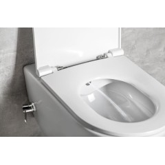 ISVEA - INFINITY CLEANWASH závěsná WC mísa, integrovaný ventil a bidet. sprška, Rimless, 36,5x53cm, bílá 10NFS1001I