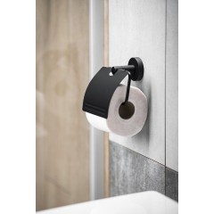 AQUALINE - SAMBA držák toaletního papíru s krytem, černá SB207