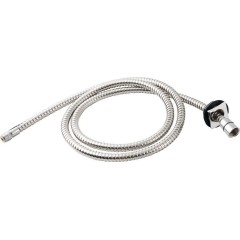 SAPHO - Sprchová průchodka na okraj vany včetně hadice F1/2"-M3/8" , hranatá, chrom 1205-11