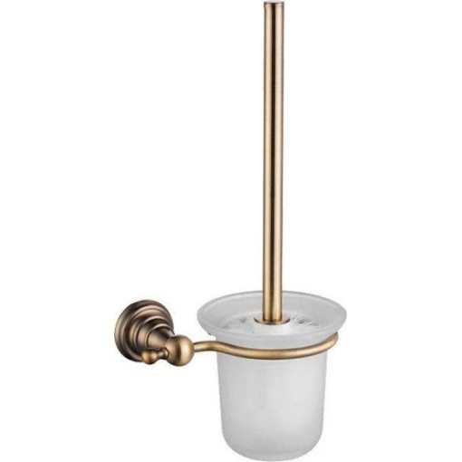 SAPHO - DIAMOND WC štětka závěsná, mléčné sklo, bronz 1318-08