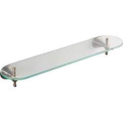 SAPHO - DIAMOND skleněná police, čiré sklo, bronz 1318-15