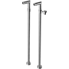 SAPHO - Připojení pro instalaci vanové baterie do podlahy (pár), chrom 9881