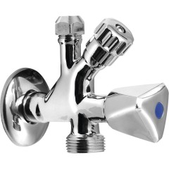 AQUALINE - Kombinovaný ventil 1/2"x3/4"x3/8", chrom 5309