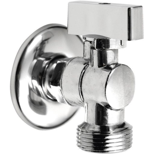 AQUALINE - Pračkový kulový ventil se zpětným ventilem 1/2"x3/4" - L, chrom 5310