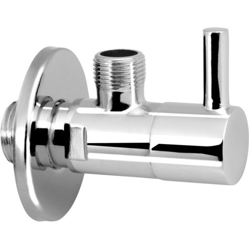 AQUALINE - Rohový kulový ventil 1/2"x3/8", kulatý, chrom 5317